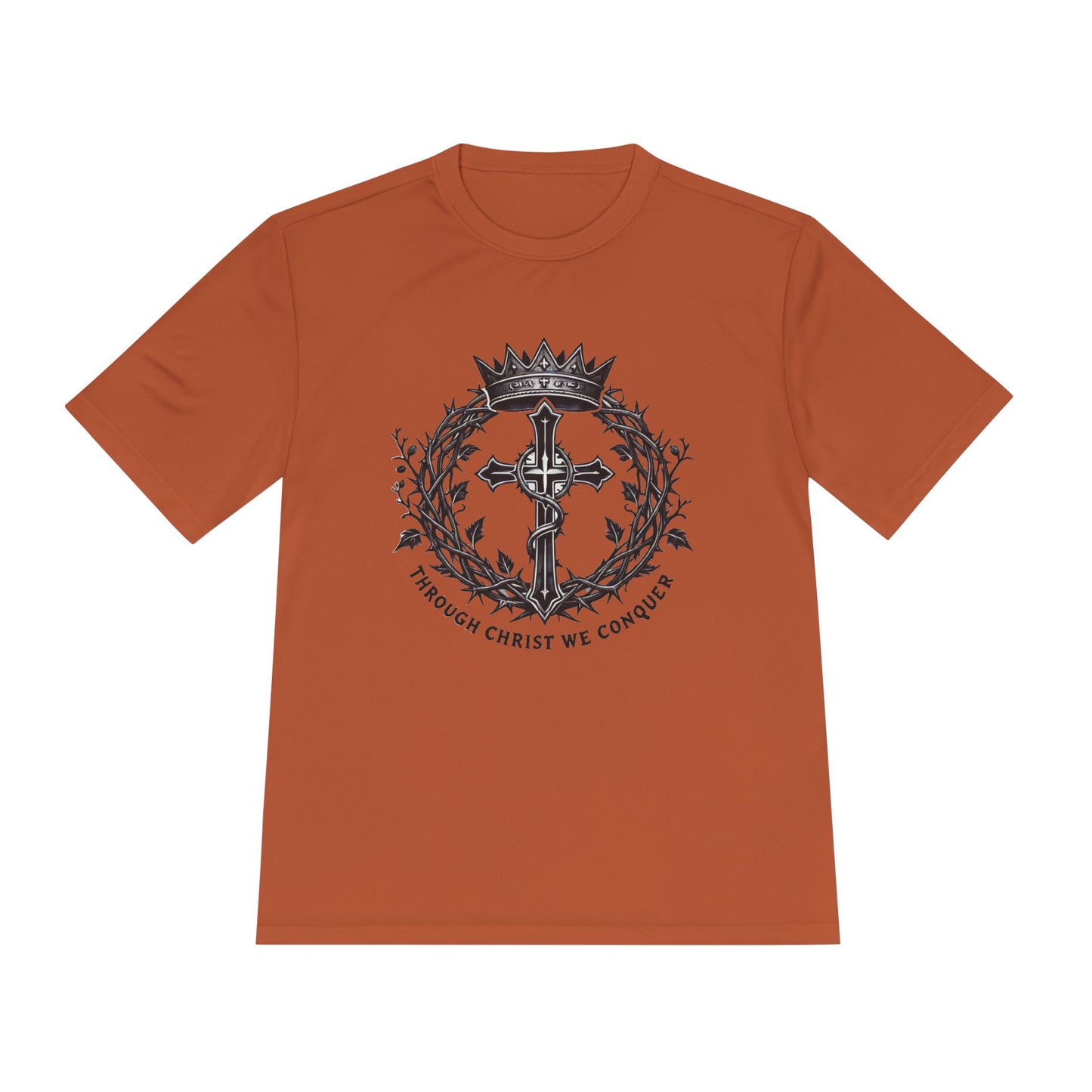 Through Christ We Conquer (Athletic Tee)