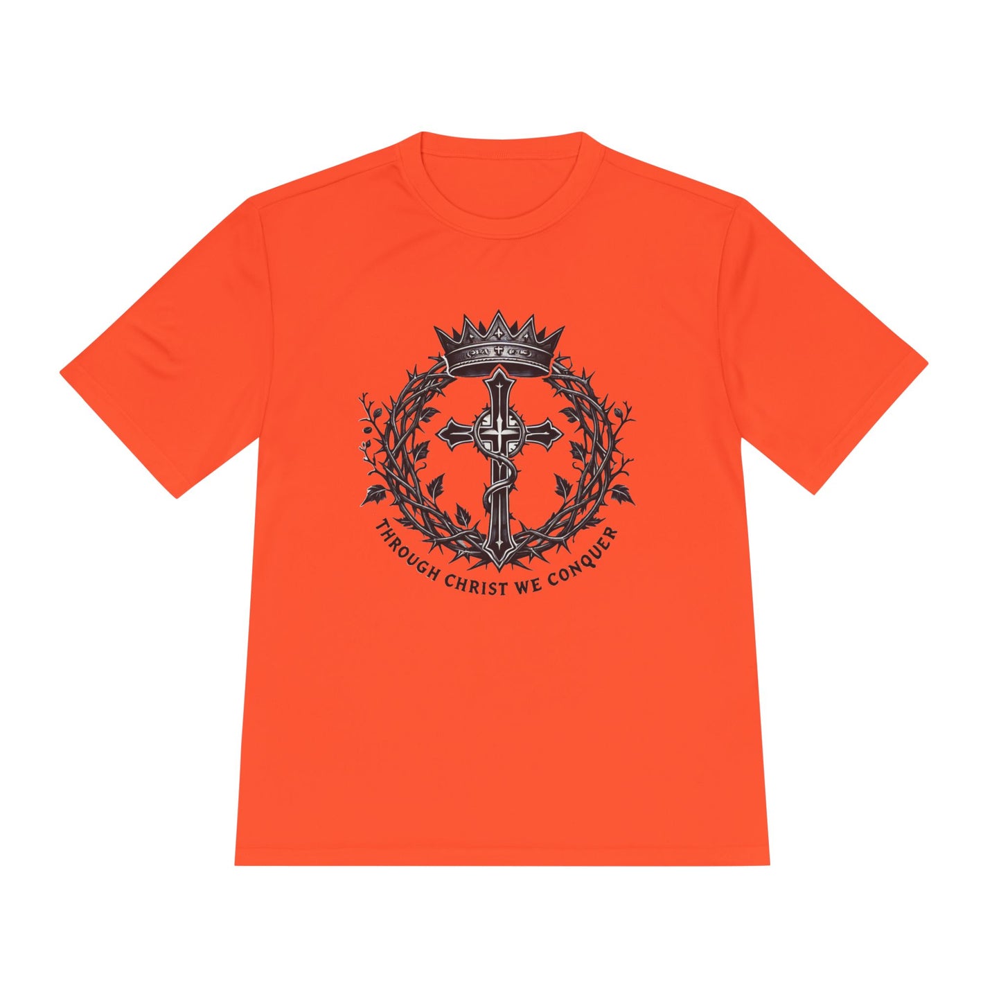 Through Christ We Conquer (Athletic Tee)