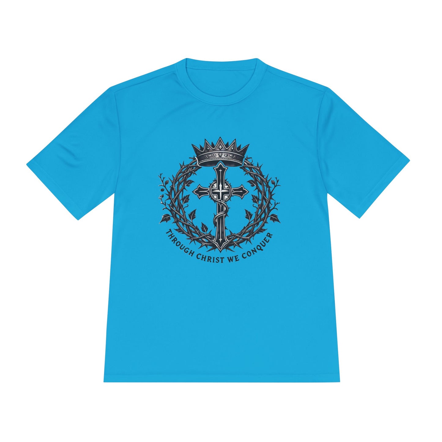 Through Christ We Conquer (Athletic Tee)